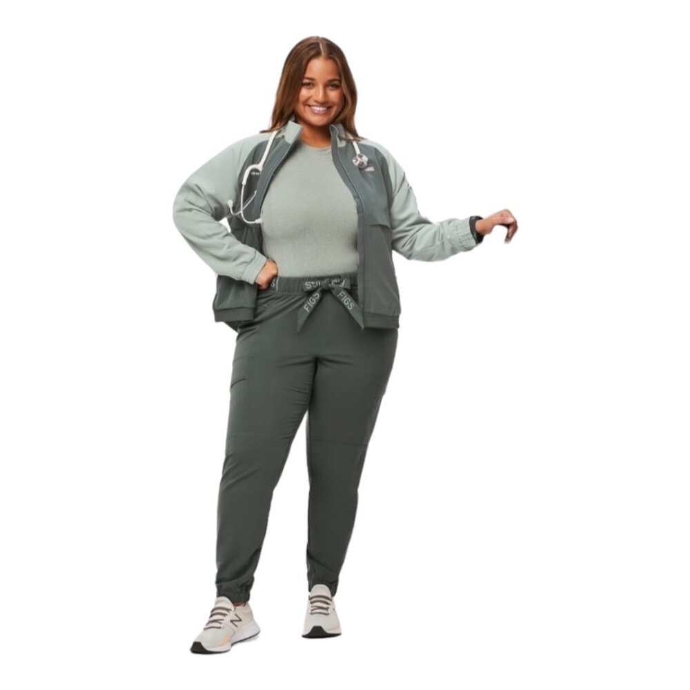 Figs XL High Waisted Winston Cargo Joggers,    Color: Bonsai LIMITED EDITION